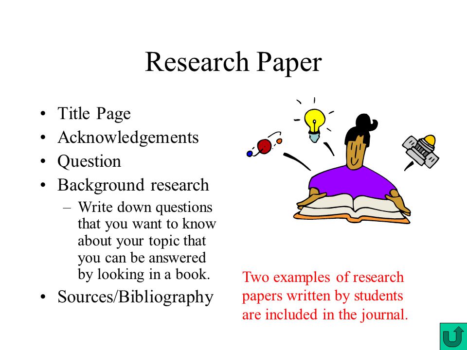 Background statement research paper